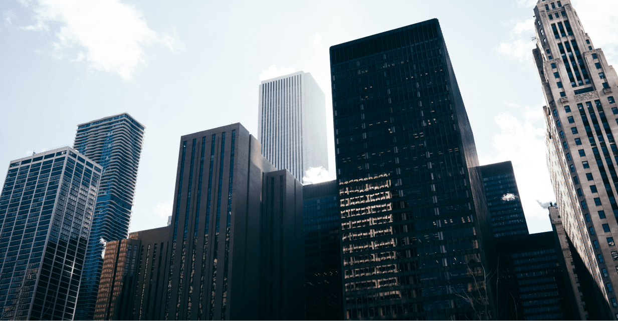 high rise buildings bottom view