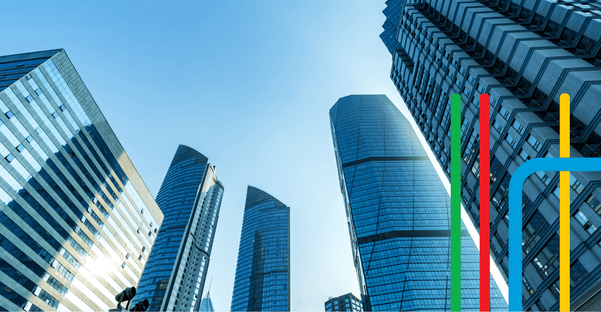 tall buildings bottom view